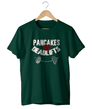 PANCAKES & DEADLIFTS REGULAR FIT T-SHIRT